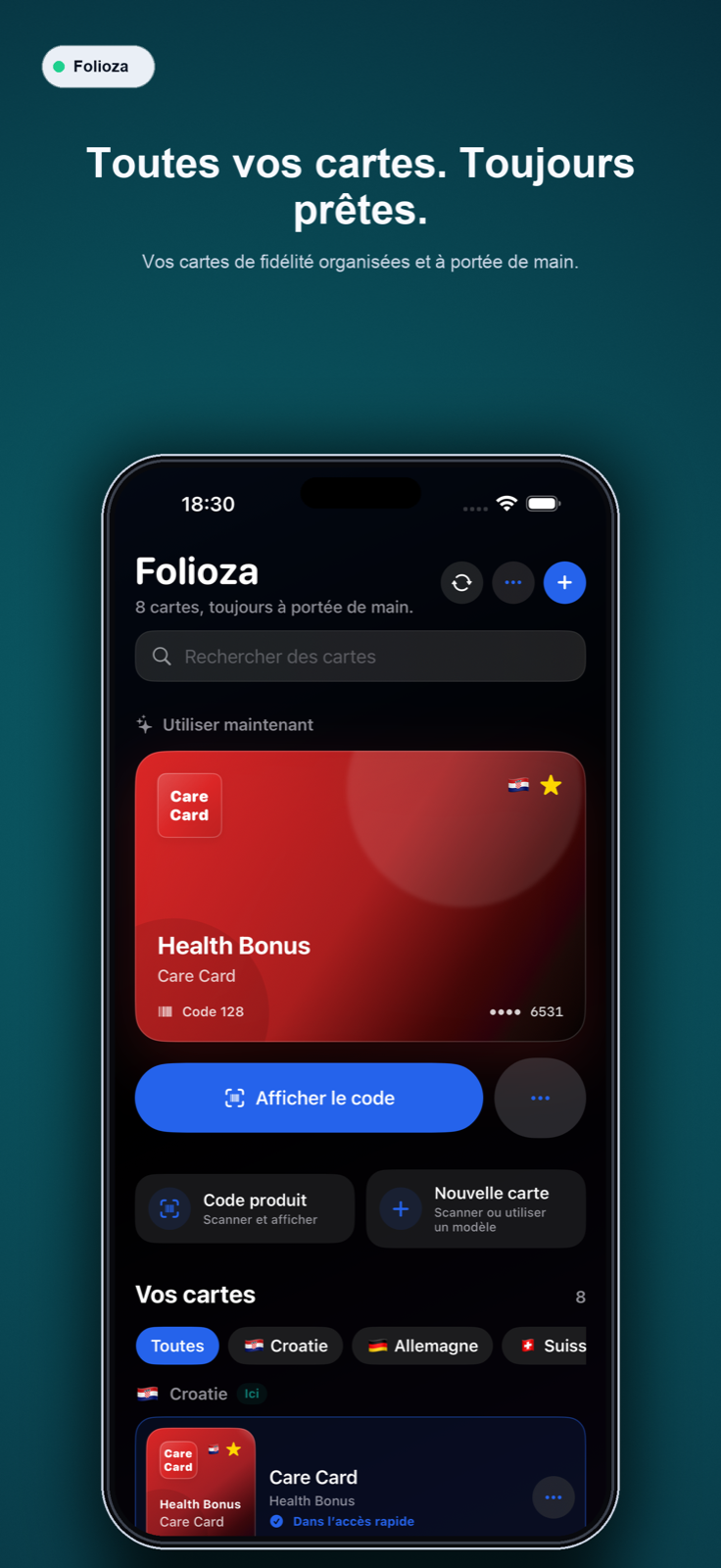 Folioza Wallet par pays