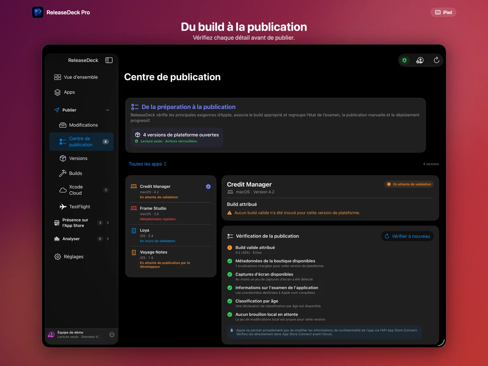 ReleaseDeck Pro Du build à la publication