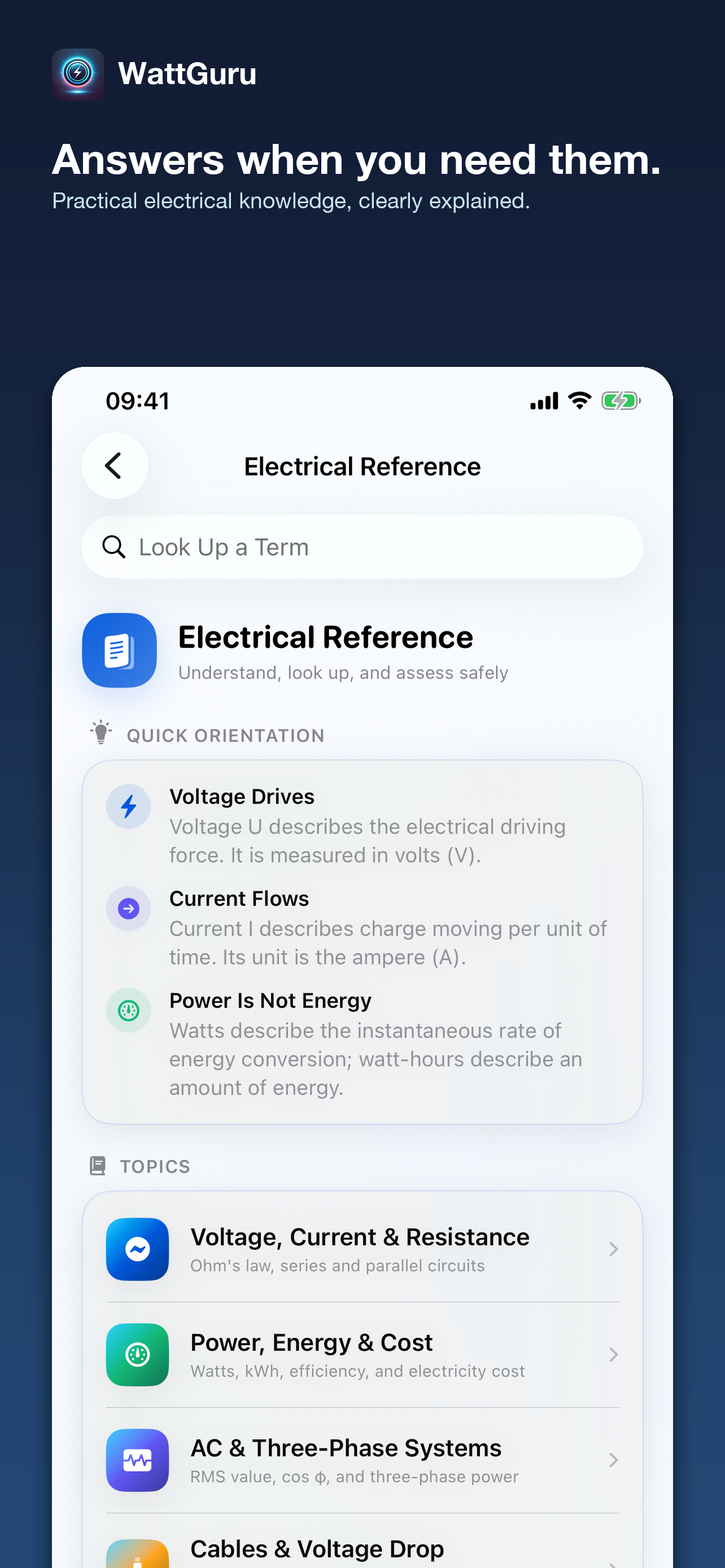 WattGuru Reference guide
